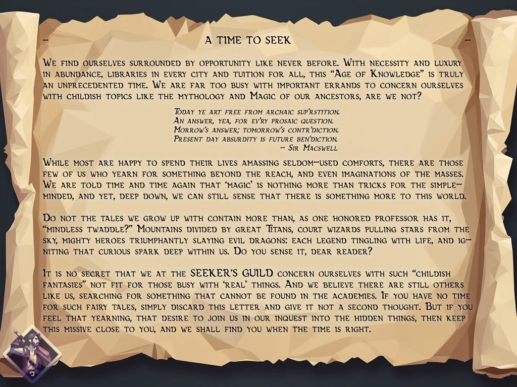 An unusual missive
